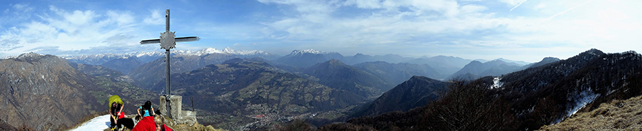 AL PIZZO GRANDE del Sornadello sul sentiero ‘Passo Lumaca' il 18 marzo 2017 